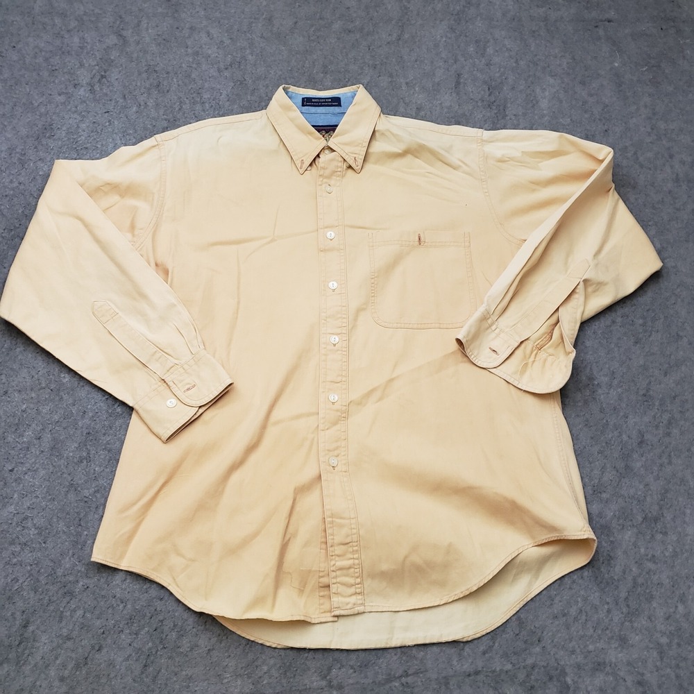 Polo Ralph Lauren Chaps Shirt Mens 2XL 16 Yellow Boy Scouts Button Up Adult **